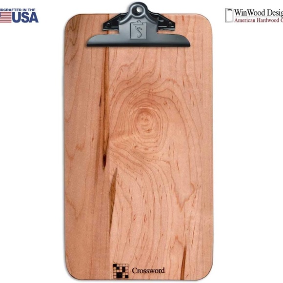 Winwood Designs Solid Maple Crossword Puzzle Clipboard NWOT - Picture 3 of 10